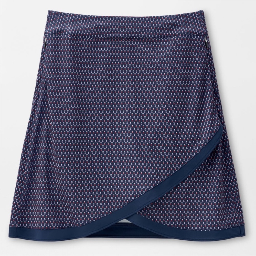 Peter Millar Womens Print Blue Golf Laura Wrap Skort Size‎ XS